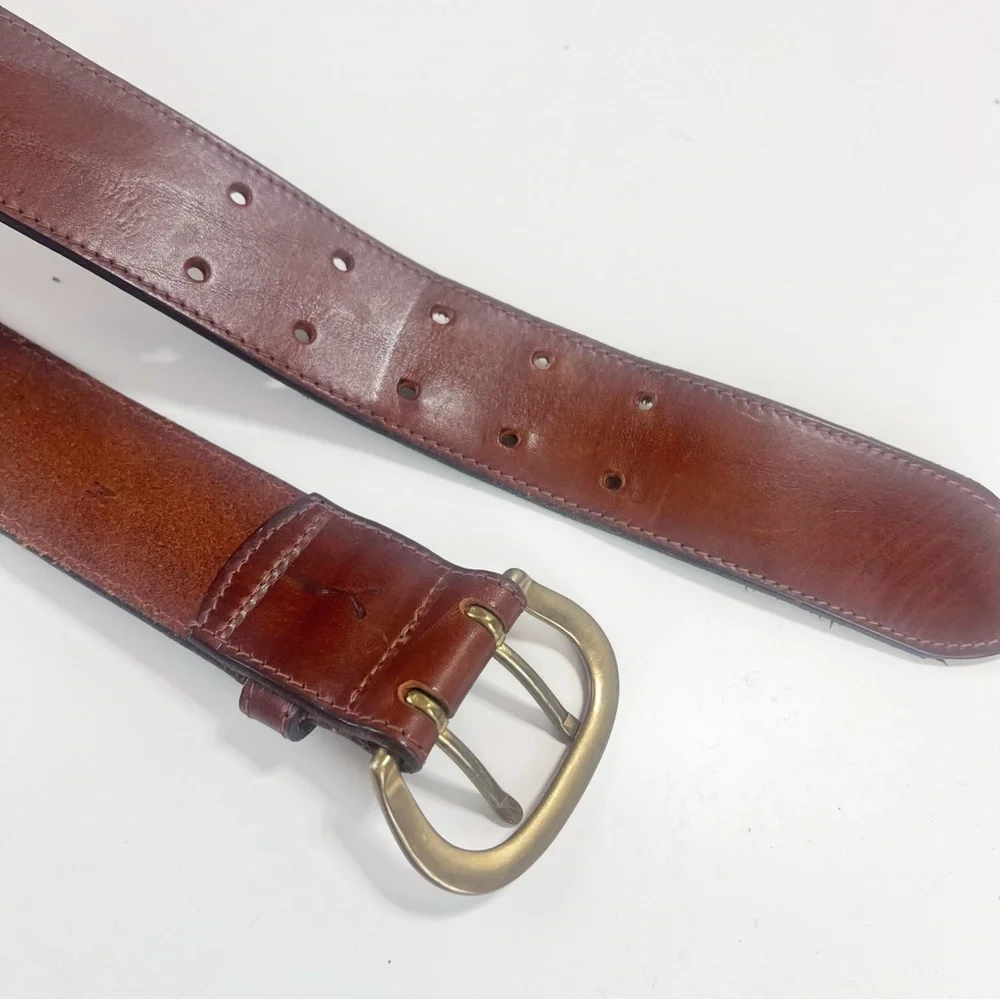 Ralph Lauren Leather Belt Vintage RL 67 Collection Medium